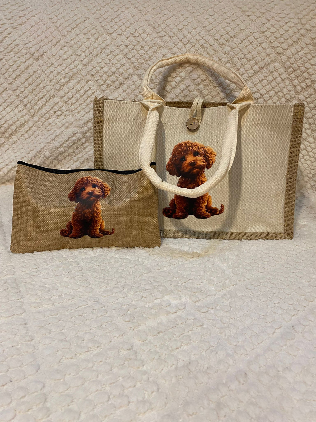 Bolso y neceser caniche